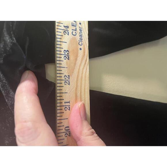 Lands' End Black Velvet 3/4 Sleeve Fit and Flare Midi Dress XL - Picture 4 of 5